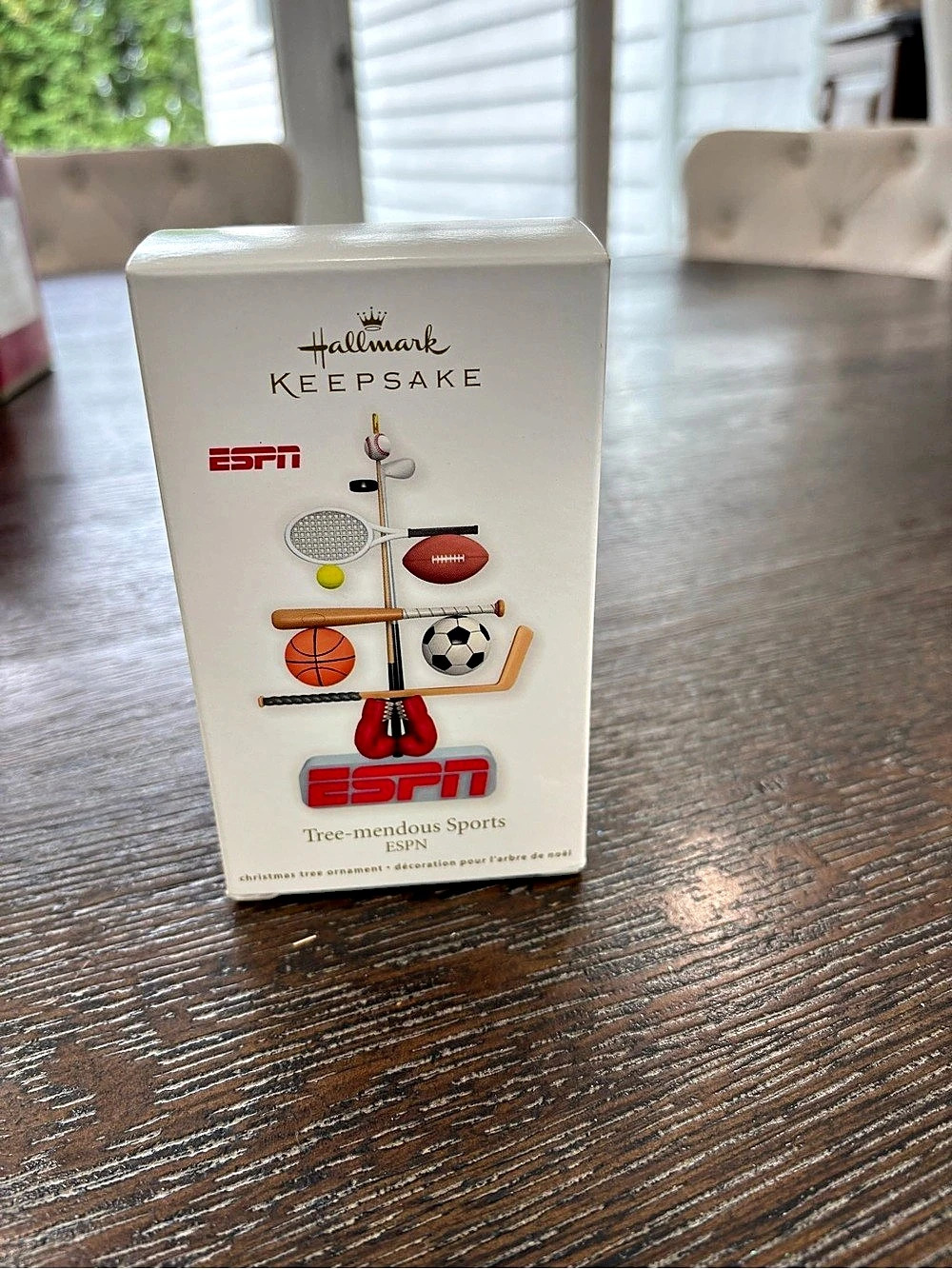 Vintage 2011 Hallmark Keepsake Tree-mendous Sports ESPN Sports Ornament Red Whit